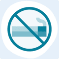 Diagram of no smoking symbol