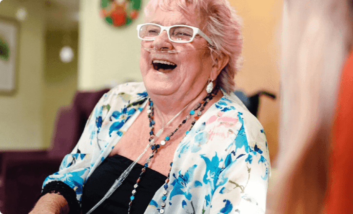 Female patient receiving oxygen therapy