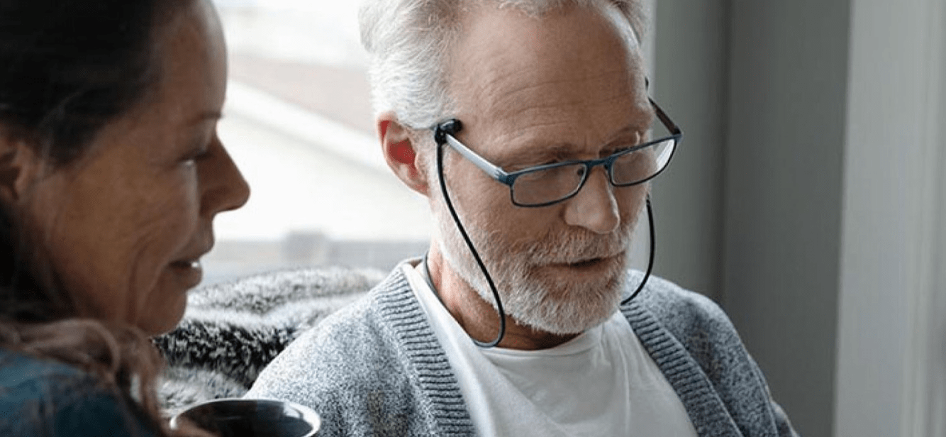 Man and woman having tea