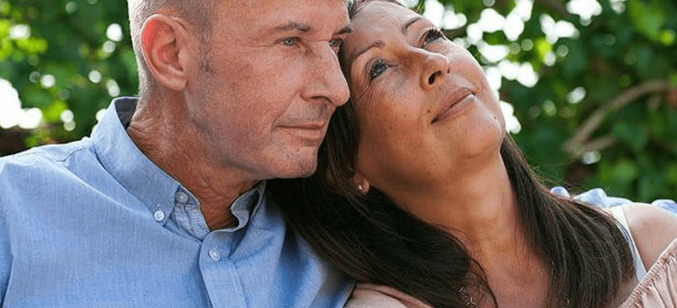 Mature couple  looking peaceful