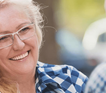 Older couple sharing a joke