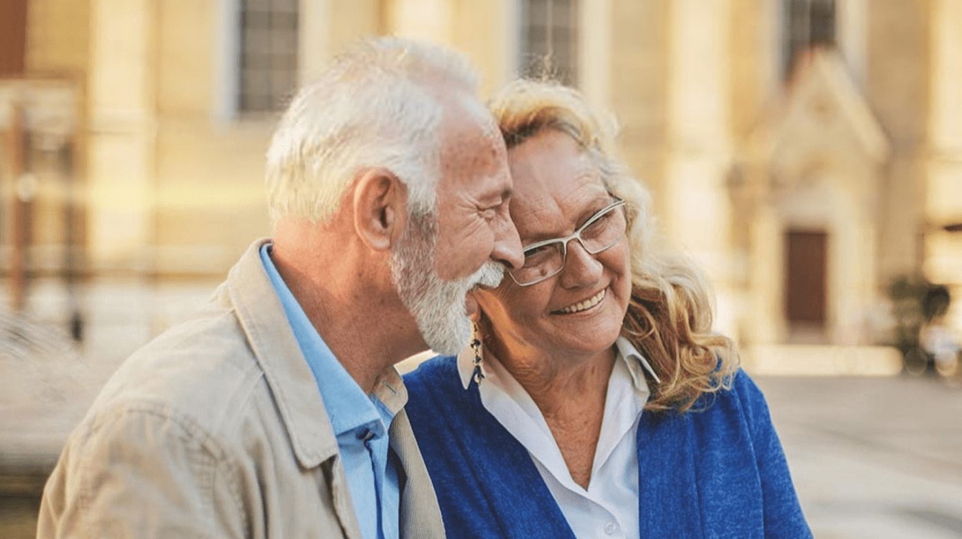 Older couple smiling