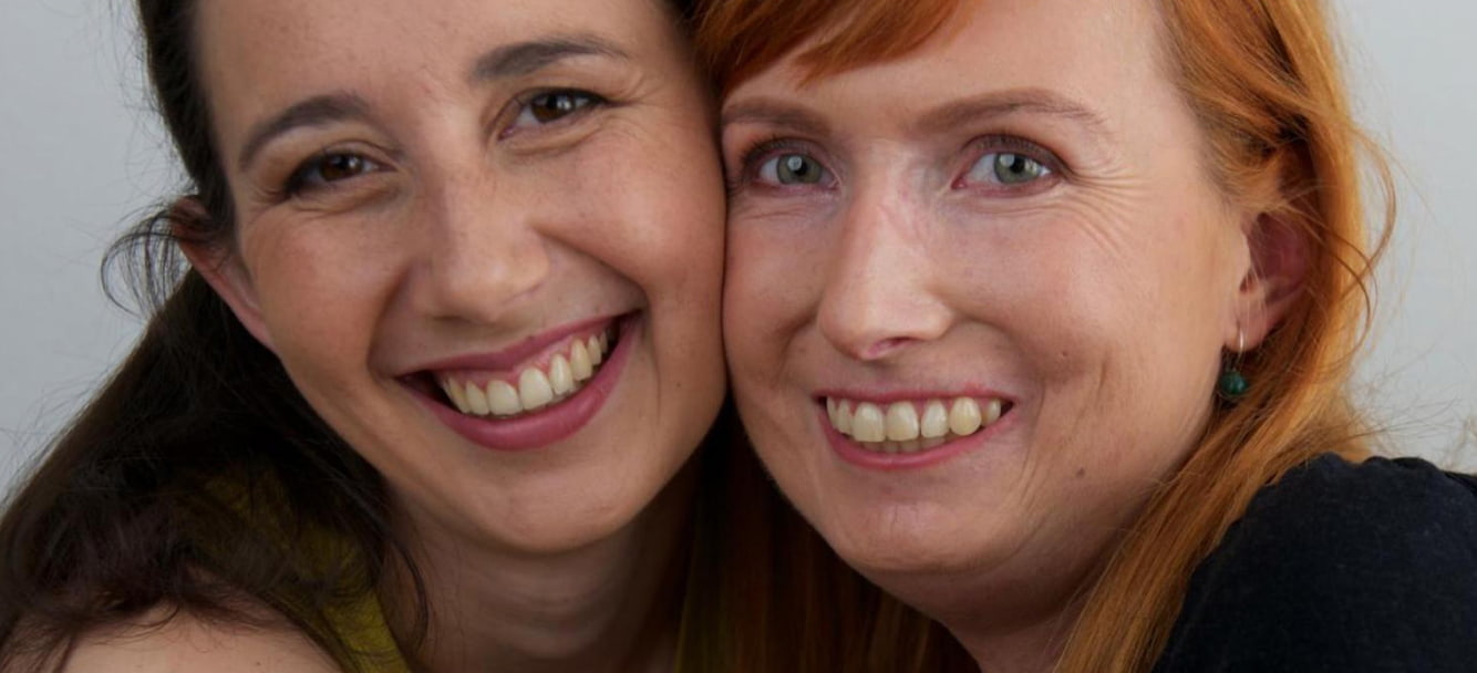 Two ladies taking a friendly selfie