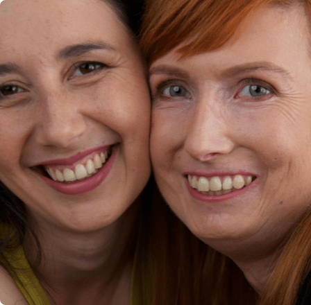 Two ladies taking a friendly selfie